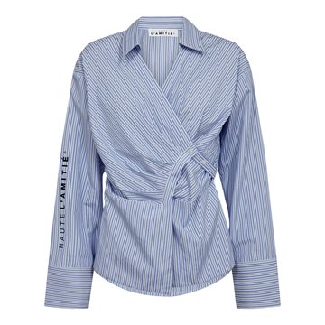 Haute L' Amitié - Nina Strap Shirt - Pale Blue Stripe